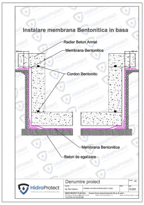 Instalare membrana Bentonitica in basa